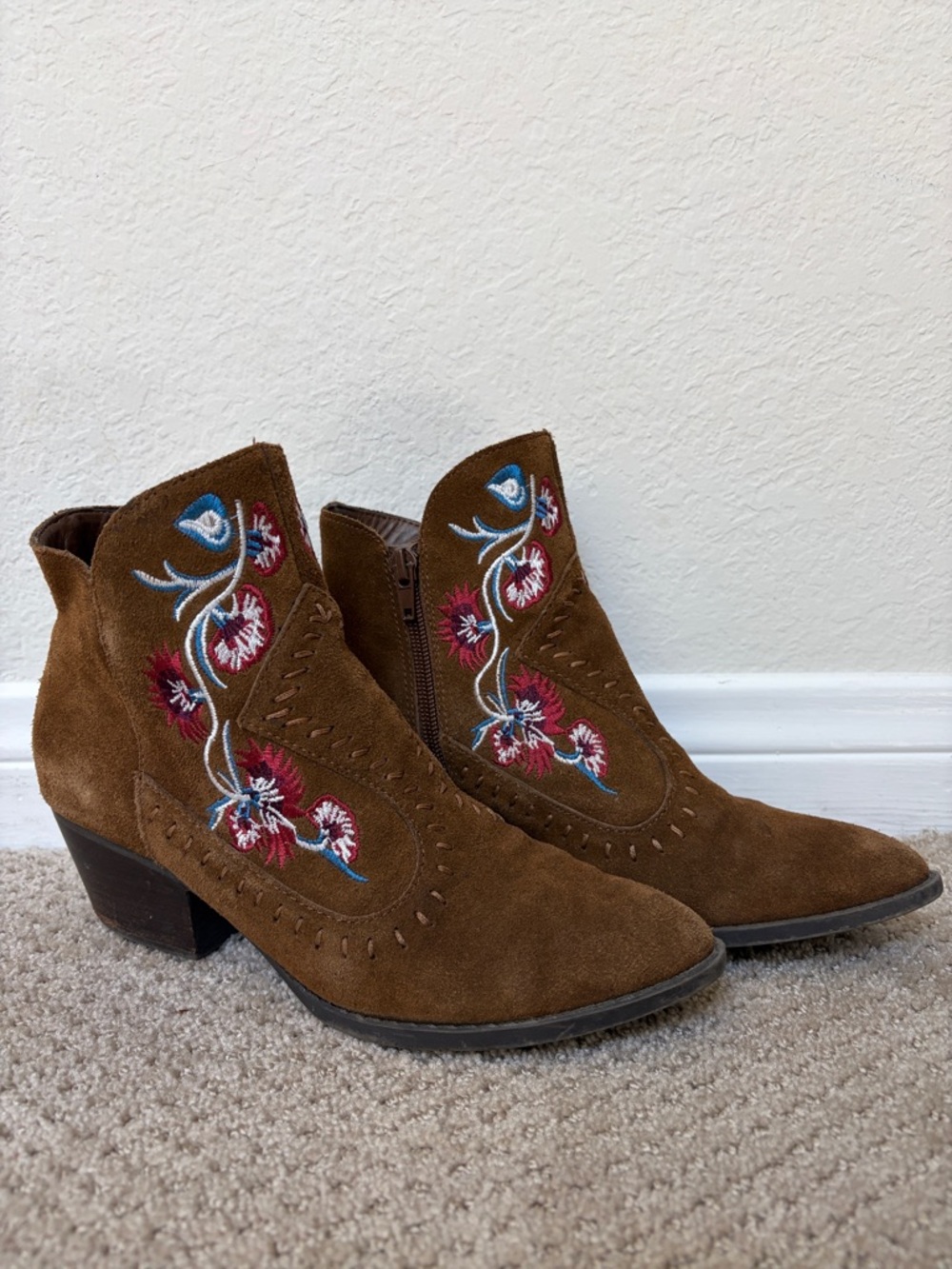 Carlos Santana Suede Western Bootie